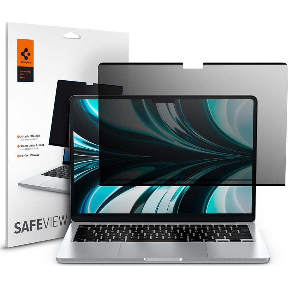 Folia prywatyzująca Spigen SafeView Privacy Filter do MacBook Air 13.6" M5 / M4 / M3 / M2